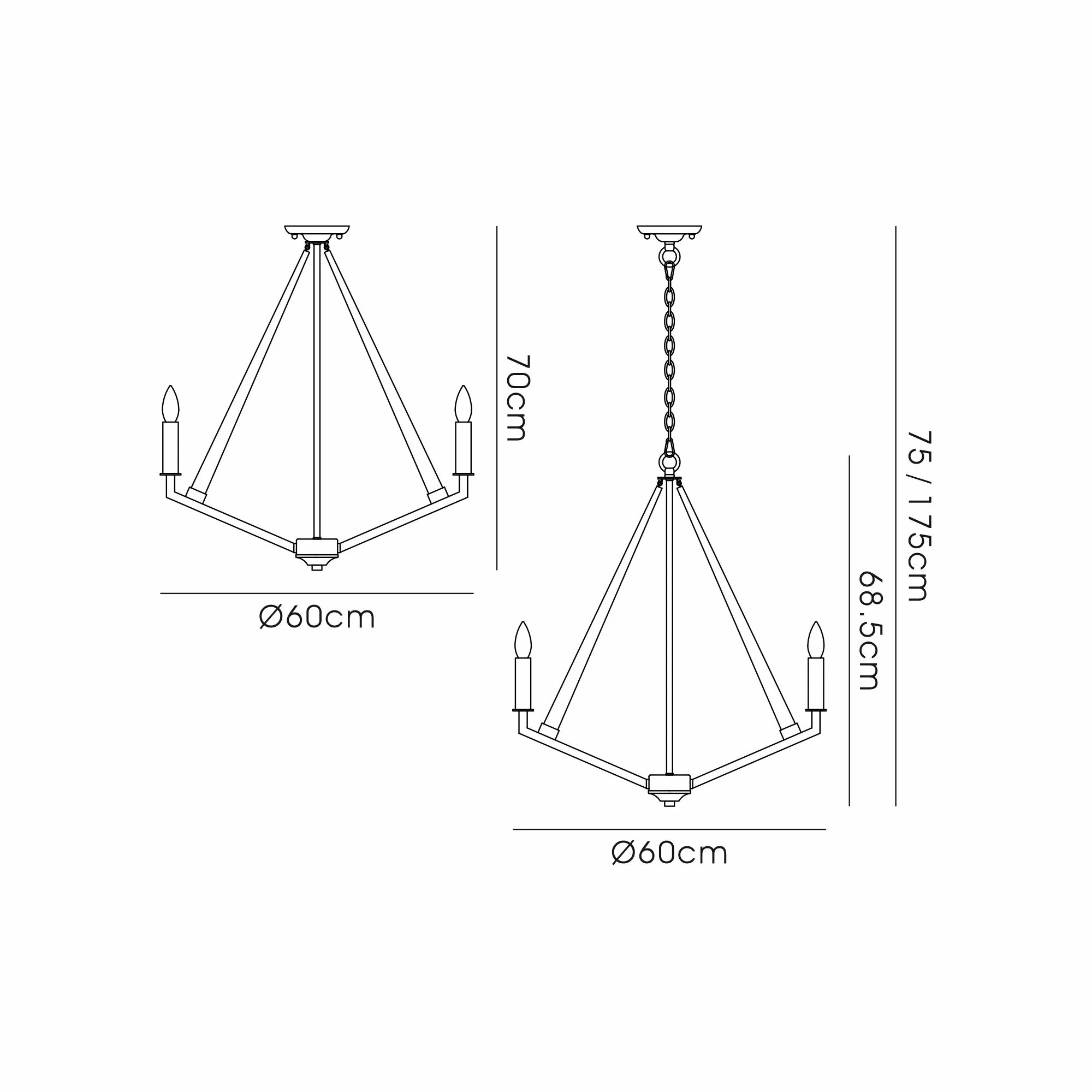 Hilton Pendant 5 Light IL31682  Diyas Hilton